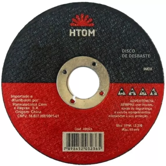 FERRAMENTAS ABRASIVASDISCOS DE DESBASTEDISCO DE DESBASTE HTOM 