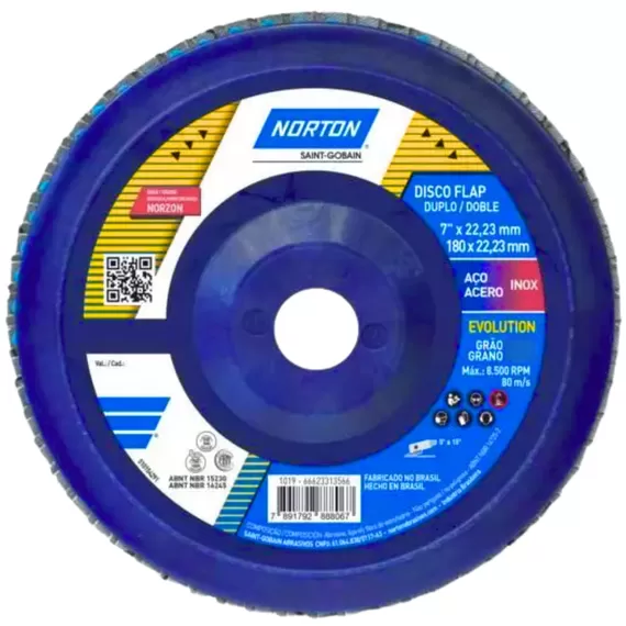 LIXASDISCOS FLAPDISCO FLAP NORTON R822 EVOLUTION